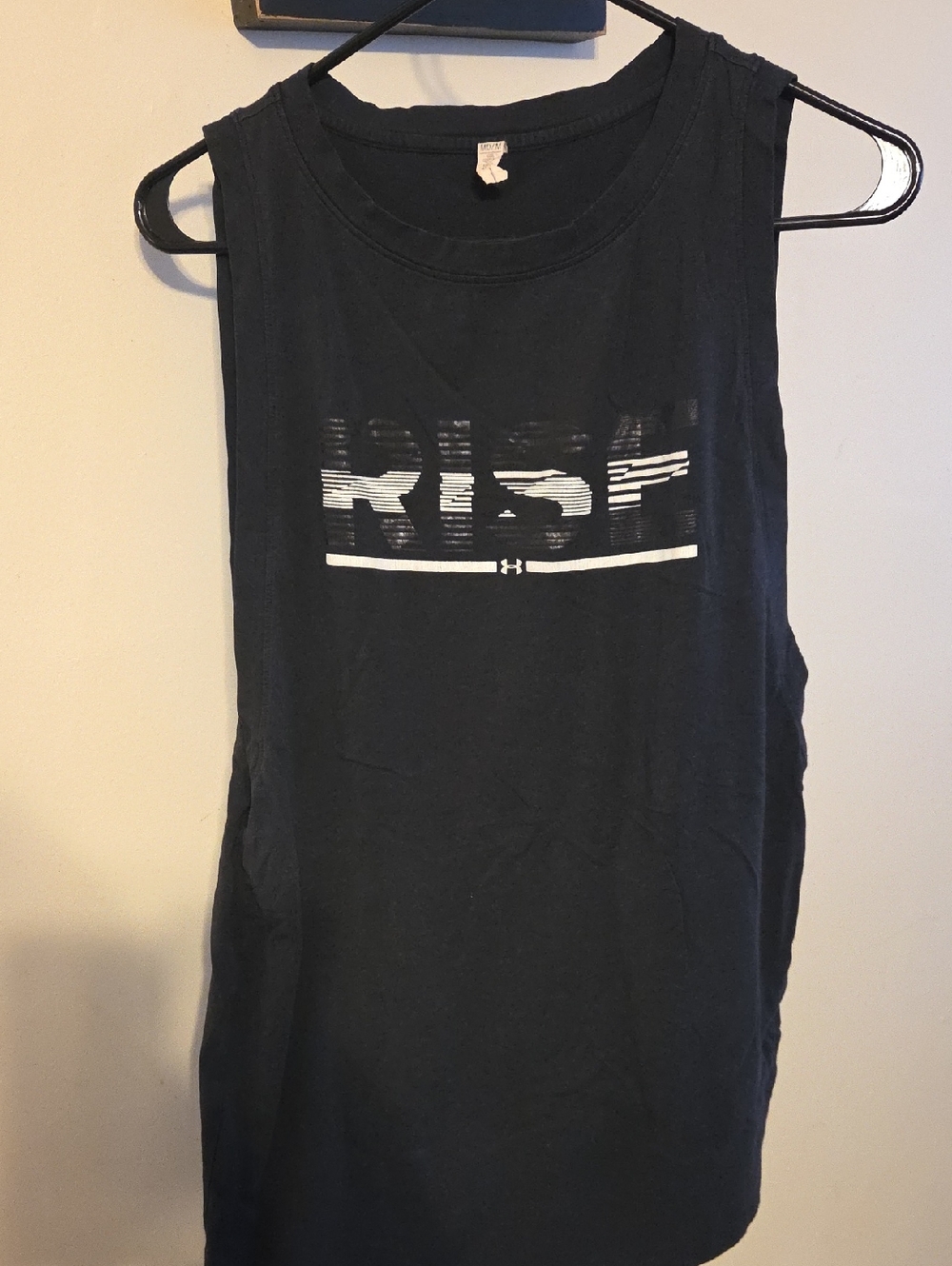 Under Armour Black Sleeveless 'RISE' Graphic Tank